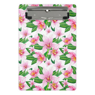 Design der Aquarellorchideen 12 Mini Klemmbrett