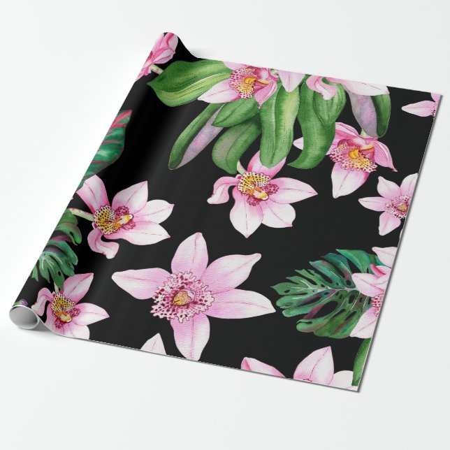 Design der Aquarellorchideen 27 Geschenkpapier (Ungerollt)
