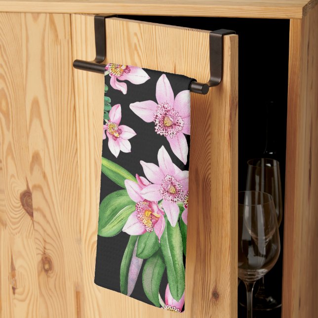 Design der Aquarellorchideen 27 Geschirrtuch (Drittel gefaltet)