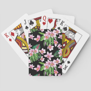 Design der Aquarellorchideen 27 Spielkarten
