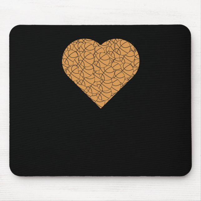 Design der Basketball-Herz-Liebe Mousepad (Vorne)