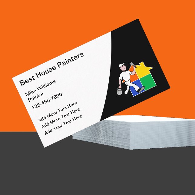 Design der Best House Painter Business Card Visitenkarte (Von Creator hochgeladen)