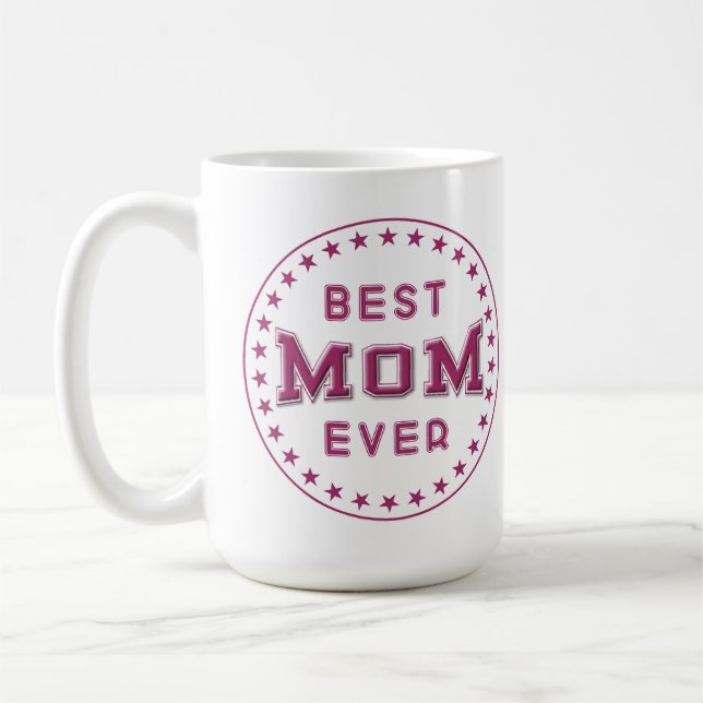 Design der besten MAMA für jedes Abzeichen Kaffeetasse (Links)