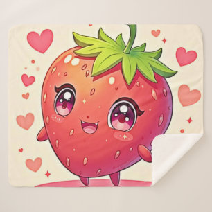 Design der bezaubernden Strawberry-Liebe Sherpadecke