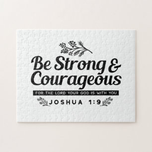 Design der Bibelverse JO 1:9 - stark und mutig sei