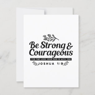 Design der Bibelverse JO 1:9 - stark und mutig sei Postkarte