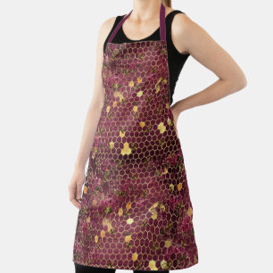 Design der Bienenreihe Burgund One Schürze