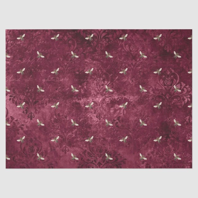 Design der Bienenreihe Burgund vierzehn Seidenpapier (Vorderseite)