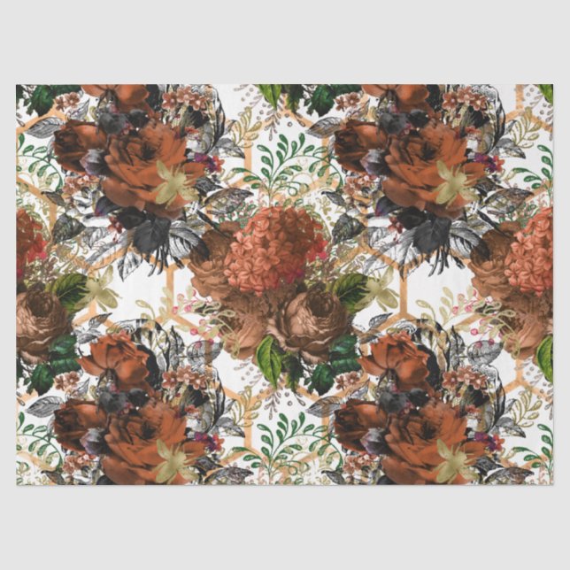 Design der Bienenreihe Holz 47 Seidenpapier (Vorderseite)