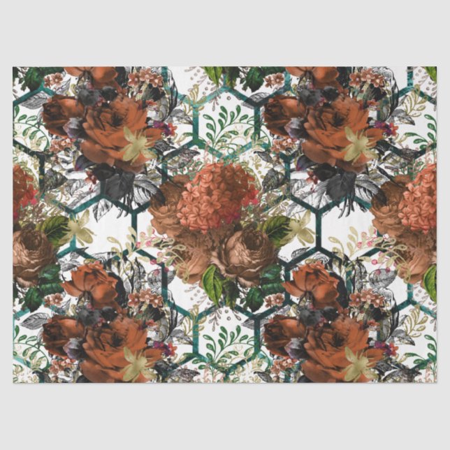 Design der Bienenreihe Holz 61 Seidenpapier (Vorderseite)