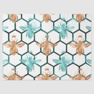 Design der Bienenreihe Holz 63 Seidenpapier