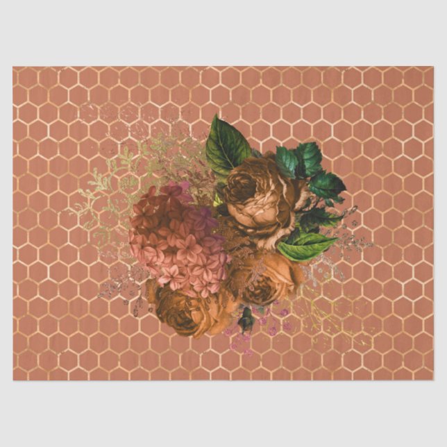 Design der Bienenreihe Holz 69 Seidenpapier (Vorderseite)