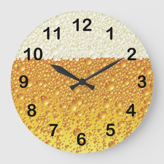 Design der Bierwand Große Wanduhr (Vorderseite)
