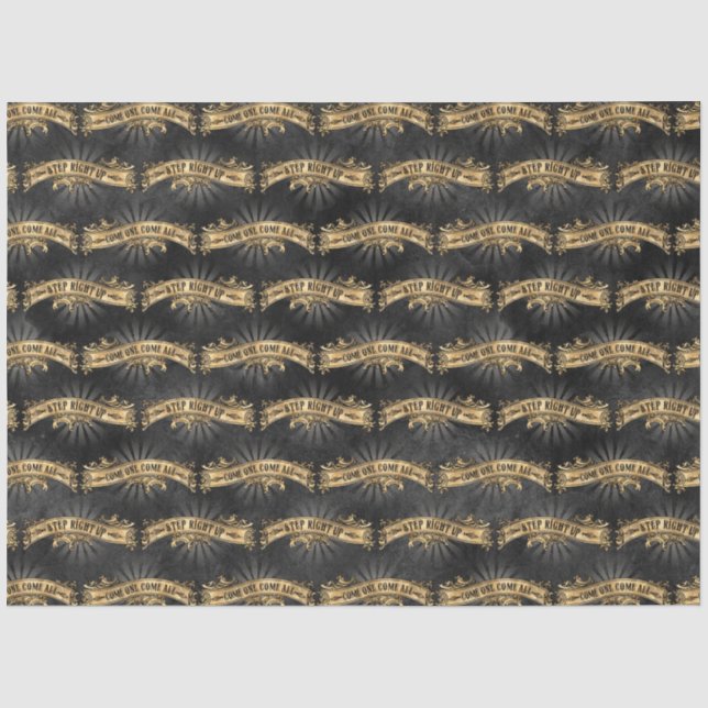 Design der Black and Gold Circus Serie 3 Seidenpapier (Vorderseite)