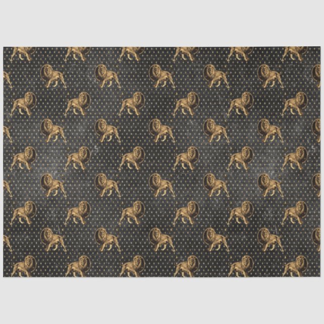 Design der Black and Gold Circus Serie 4 Seidenpapier (Vorderseite)