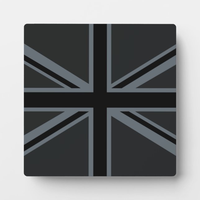 Design der Black Union Jack Flag Fotoplatte (Vorderseite)