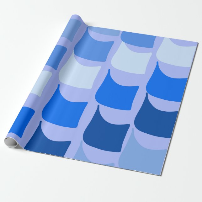 Design der blauen naukalen Themed Flag Geschenkpapier (Ungerollt)