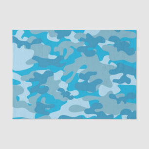 Design der blauen und grauen Camouflage Seidenpapier
