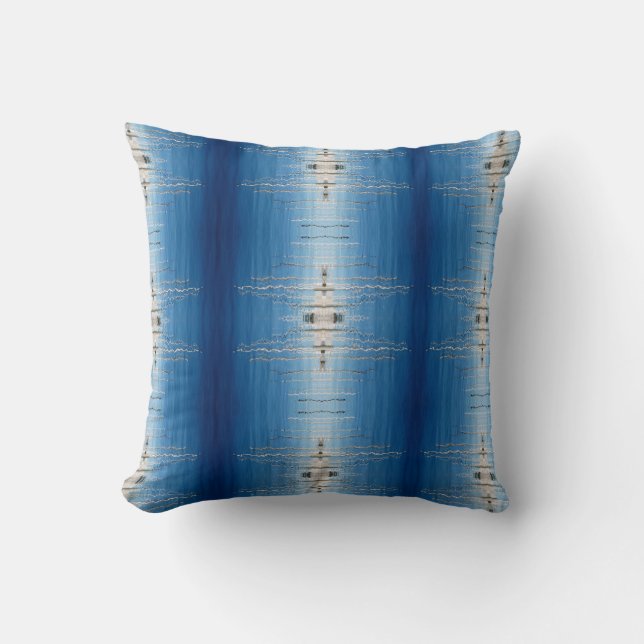 Design der Blauwasserabstraktion Kissen (Vorderseite)