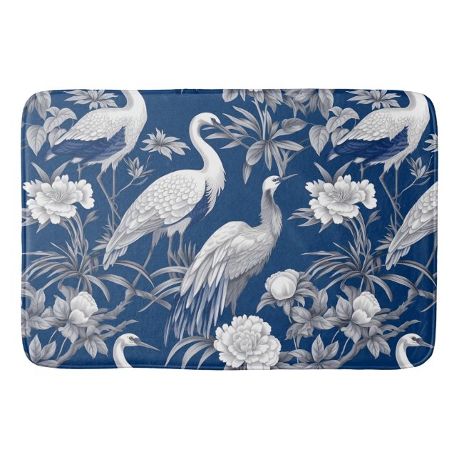 Design der Blue and White Chinoserie Series 7 Badematte (Vorderseite)