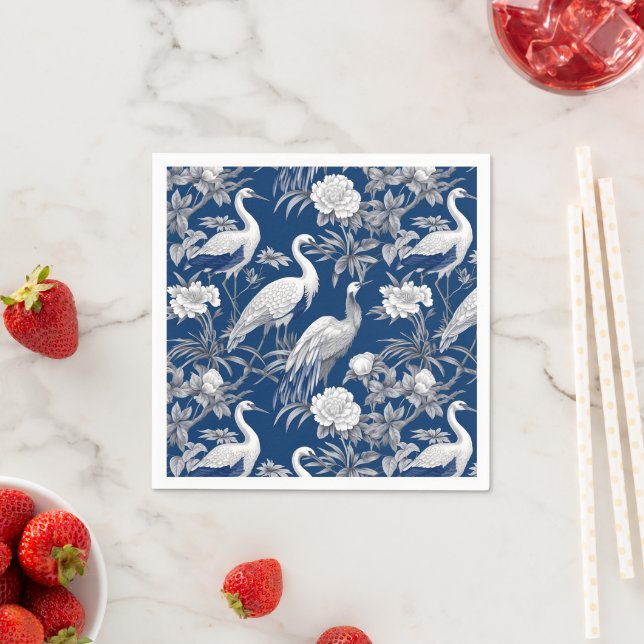 Design der Blue and White Chinoserie Series 7 Serviette (Beispiel)