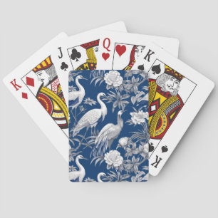 Design der Blue and White Chinoserie Series 7 Spielkarten