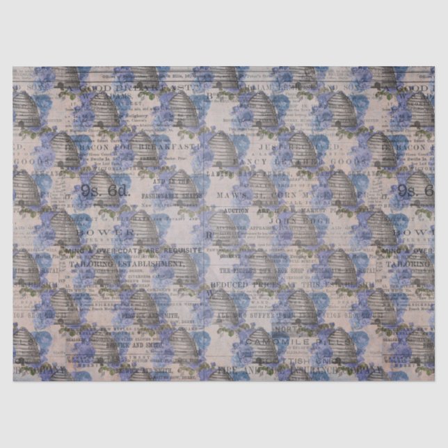 Design der Blue Bee Serie 3 Seidenpapier (Vorderseite)