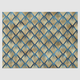 Design der Blue und Gold Leopard Serie 10 Seidenpapier