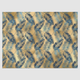 Design der Blue und Gold Leopard Serie 11 Seidenpapier
