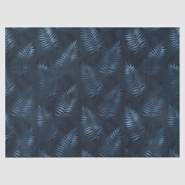 Design der Blue und Gold Leopard Serie 12 Seidenpapier (Vorderseite)