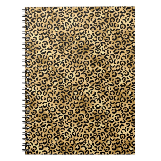Design der Blue und Gold Leopard Serie 2 Notizblock (Vorderseite)
