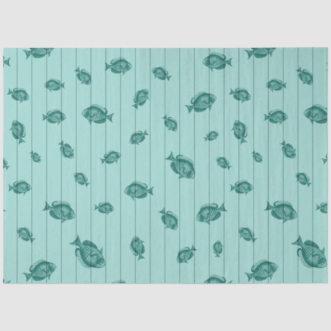 Design der Blue und Gold Nautical Series 7 Seidenpapier (Vorderseite)