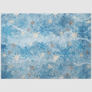 Design der Blue Winter Grunge-Serie 6 Seidenpapier