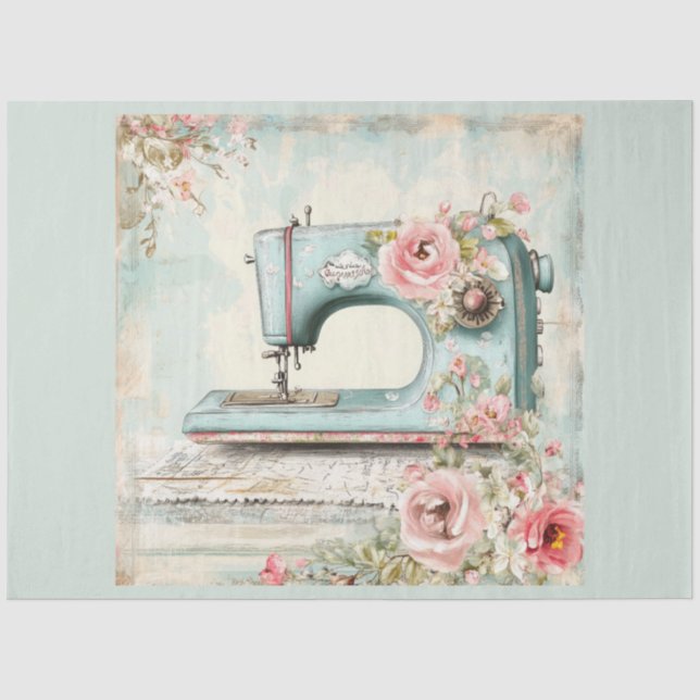 Design der Blumennähmaschine #19 Seidenpapier (Vorderseite)