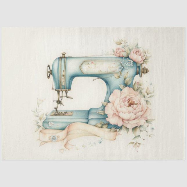 Design der Blumennähmaschine Nr. 9 Seidenpapier (Vorderseite)