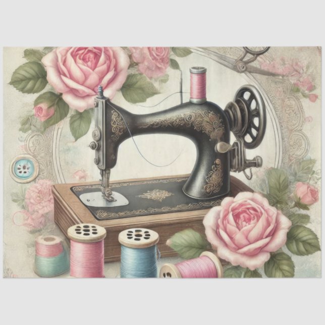 Design der Blumensägemaschine 6 Seidenpapier (Vorderseite)