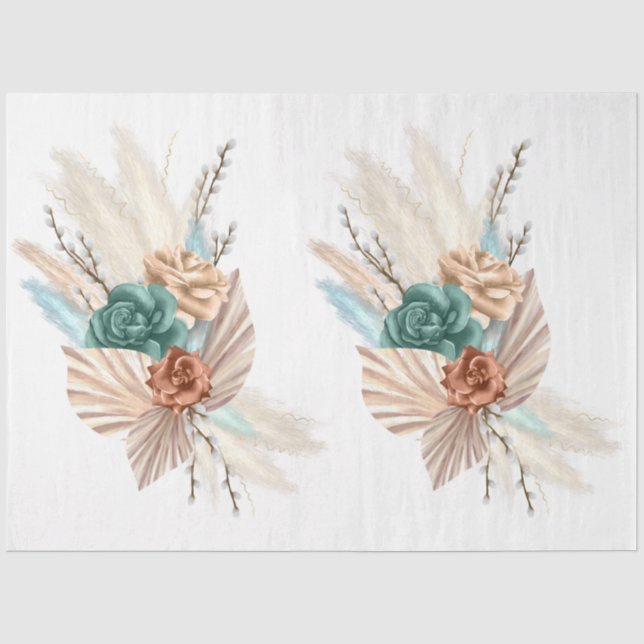 Design der Boho Bouquet-Serie 2 Seidenpapier (Vorderseite)