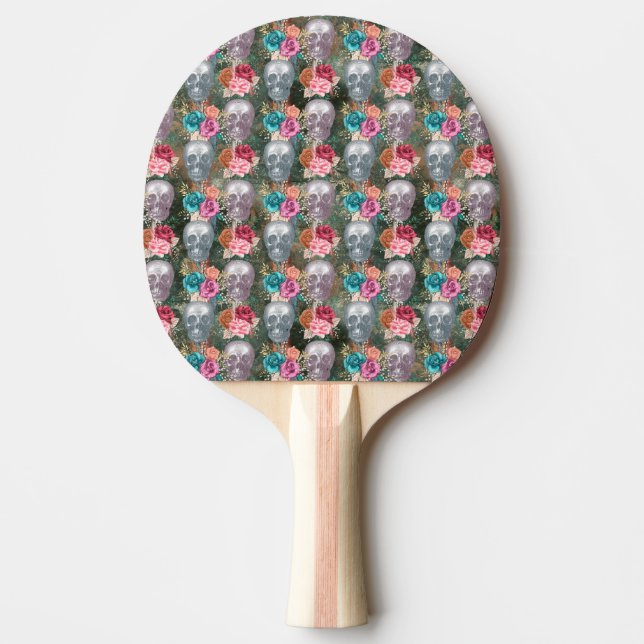 Design der Boho Skull-Serie 10 Tischtennis Schläger (Vorderseite)