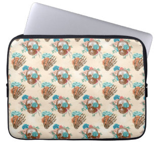Design der Boho Skull-Serie 12 Laptopschutzhülle