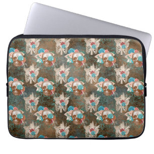 Design der Boho Skull-Serie 13 Laptopschutzhülle