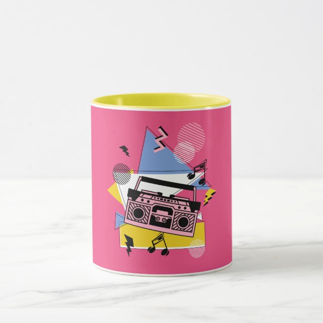 Design der Boombox im Retro-Stil Tasse (Zentrum)