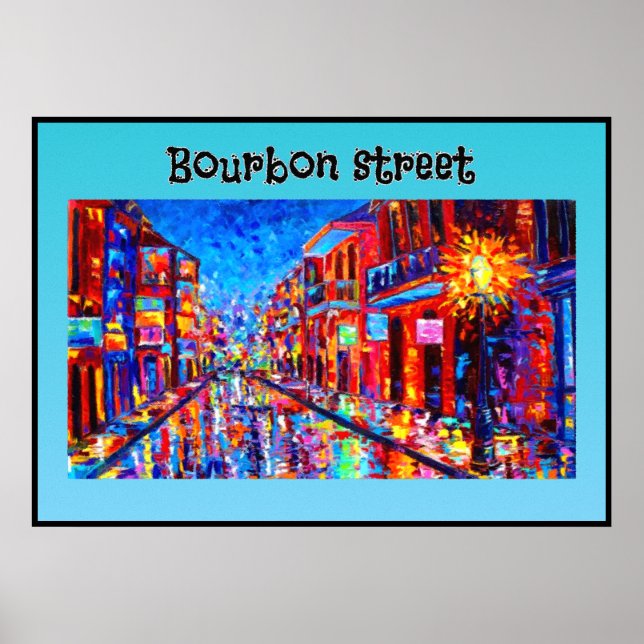 Design der Bourbon Street Poster (Vorne)