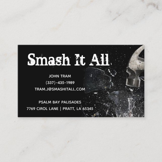 Design der Broken Glass Business Card Visitenkarte (Vorderseite)