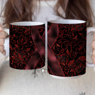 Design der Burgundy Awareness Ribbon-Tasse Kaffeetasse