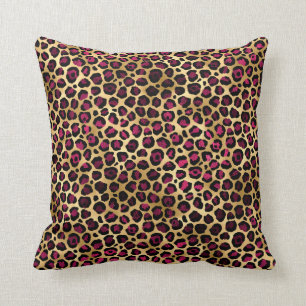 Design der Burgundy- und Gold Leopard-Serie 2 Kissen