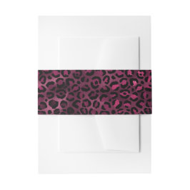 Design der Burgundy- und Gold Leopard-Serie 9 Einladungsbanderole