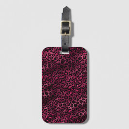Design der Burgundy- und Gold Leopard-Serie 9 Gepäckanhänger