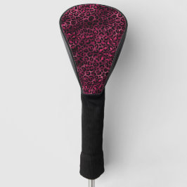 Design der Burgundy- und Gold Leopard-Serie 9 Golf Headcover