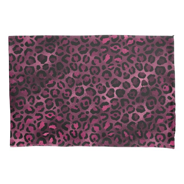 Design der Burgundy- und Gold Leopard-Serie 9 Kissenbezug (Vorderseite)