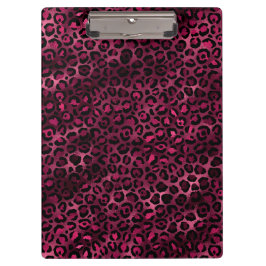 Design der Burgundy- und Gold Leopard-Serie 9 Klemmbrett